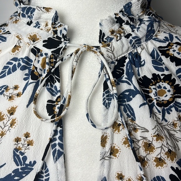 Free People Magic Mystery Floral Flare Sleeve Boho Tunic Top Size XS - Picture 8 of 13